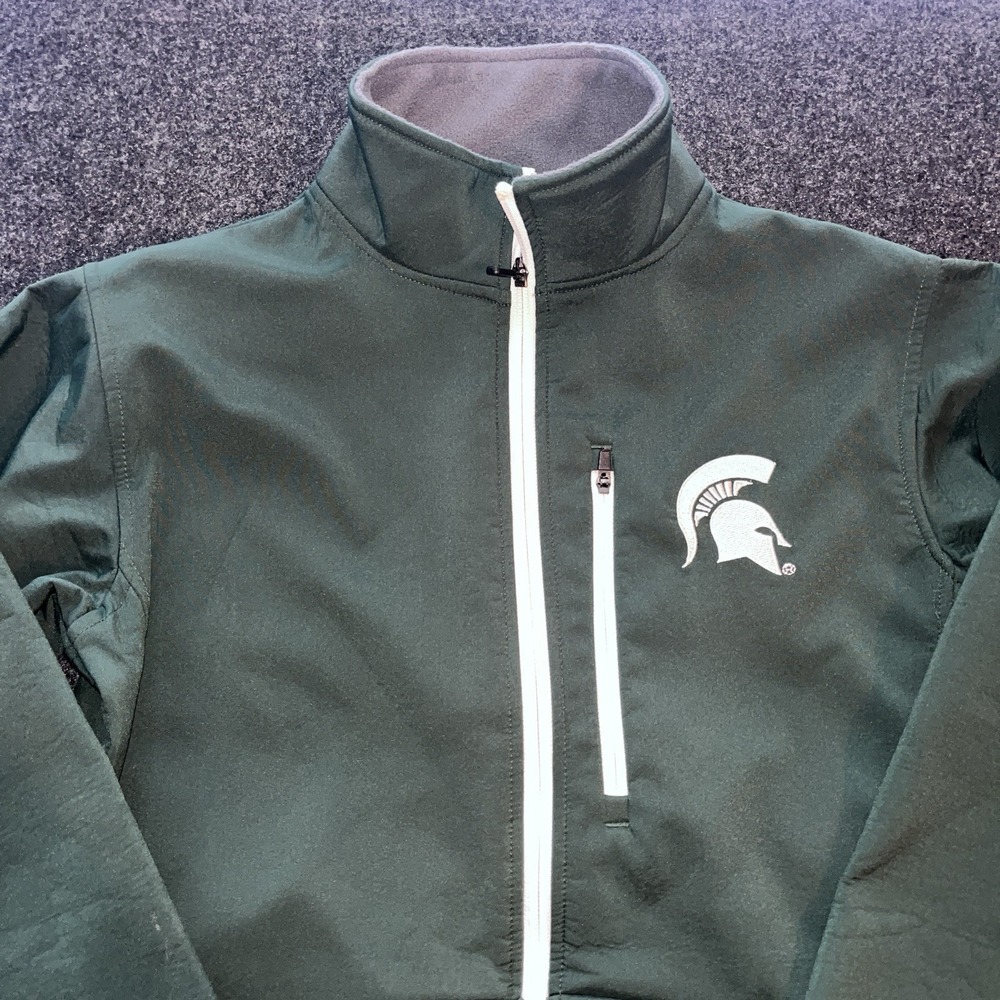 Michigan State Spartans Green‎ Full Zip Jacket Mens S ProEdge Knights Apparel